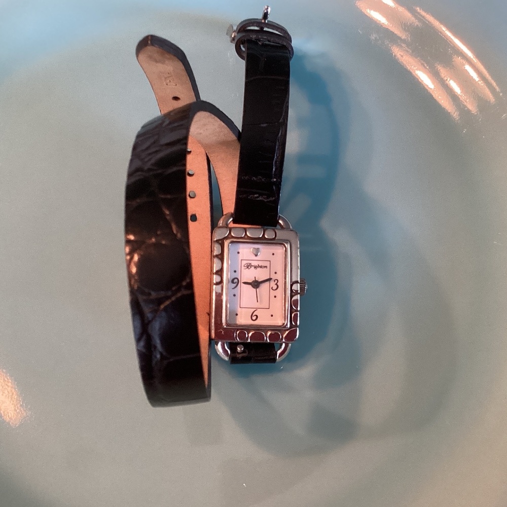 Brighton Petoskey Watch w/wrap around Black Strap